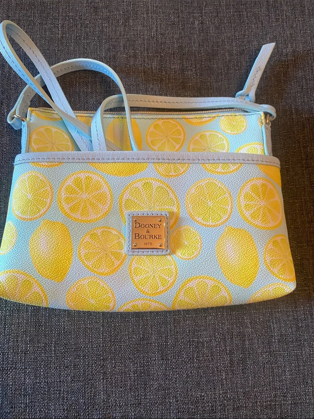 Dooney & Bourke Light Blue Lemon Small Crossbody Bag - 9